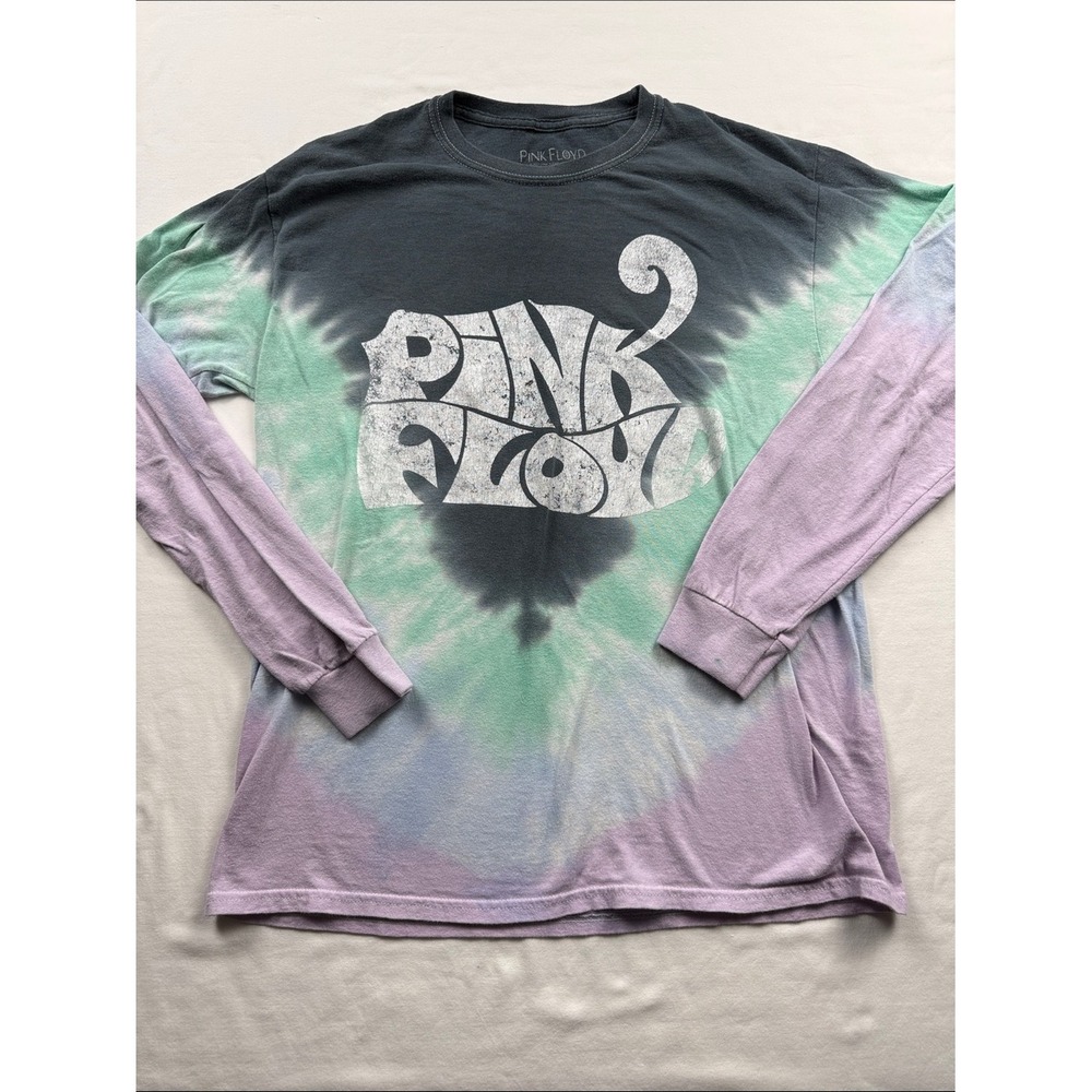 Pink Floyd Tie Dye Long Sleeve Shirt Womens S/M Multicolor Rock Band